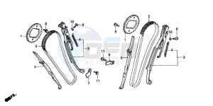 VT600C drawing CAM CHAIN/TENSIONER