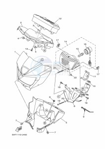 YFM700FWAD GRIZZLY 700 EPS (BDEJ) drawing HEADLIGHT 2