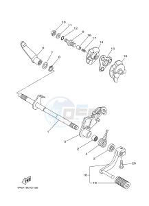 TT-R50 TT-R50E (2CJ6 2CJ7 2CJ8) drawing SHIFT SHAFT