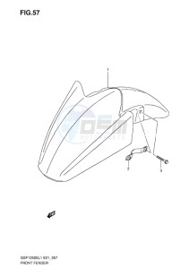 GSF-1250S BANDIT EU drawing FRONT FENDER