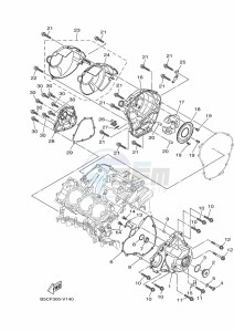 TRACER 900 GT MTT850D (B1JD) drawing CRANKCASE COVER 1