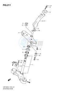 VZR1800 (E2) INTRUDER drawing STEERING STEM