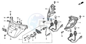 FES150 125 PANTHEON drawing TAILLIGHT/REAR FENDER