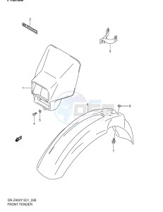 DR-Z400 (E1) drawing FRONT FENDER (DR-Z400Y EY K1 EK1 E1,DR-Z400EY P37)