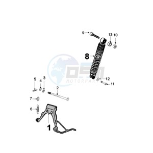 LUDIX 10 OR SNAKE drawing REAR SHOCK AND STAND