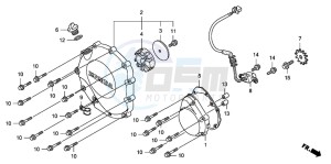 CB1300A CB1300SUPER FOUR drawing RIGHT CRANKCASE COVER