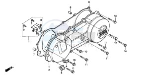 SA50 drawing LEFT CRANKCASE COVER