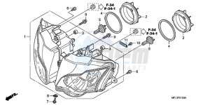 CBR1000RA9 BR / ABS MME drawing HEADLIGHT