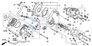 CB1300SA9 UK - (E / ABS BCT MKH MME TWO) drawing LEFT REAR COVER/WATER PUM P