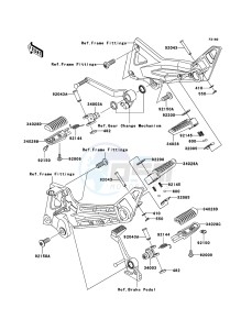 Z1000 ZR1000A6F FR GB XX (EU ME A(FRICA) drawing Footrests