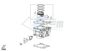 SENDA R-SM DRD RACING - 125 CC VTHDR2A1A VTHDR1A1A 4T drawing CYLINDER - PISTON