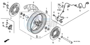 CBR1000RA9 UK - (E / ABS MME) drawing FRONT WHEEL