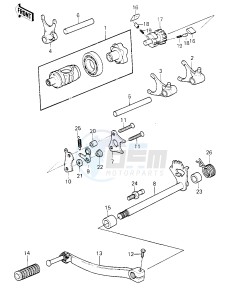 KDX 250 B [KDX250] (B1) [KDX250] drawing GEAR CHANGE MECHANISM -- 81KDX250-B1- -