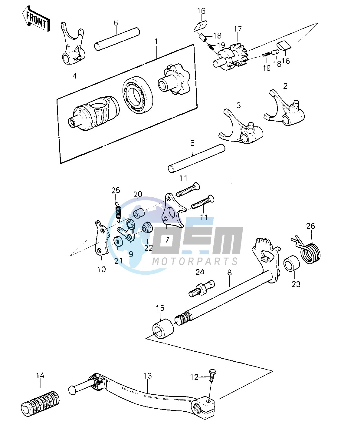 GEAR CHANGE MECHANISM -- 81KDX250-B1- -