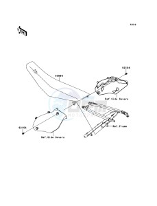 KX450F KX450FEF EU drawing Seat