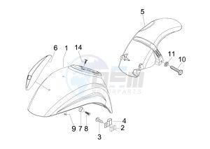 LX 50 4T-4V drawing Wheel housing - Mudguard