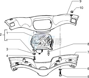 FREE FL 50 drawing Speedometers Kms. - handlebar cover