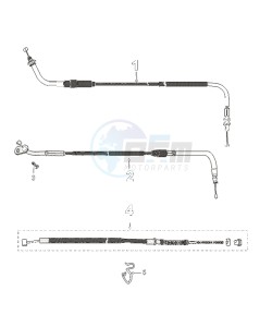 KISBEE 50 N drawing CONTROLS AND CABLES