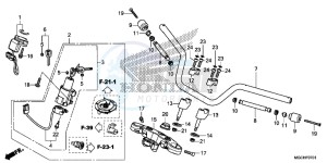 CB1100CAH UK - (E) drawing HANDLE PIPE/ TOP BRIDGE (CB1100CA/ CAD/ NA/ NAD)