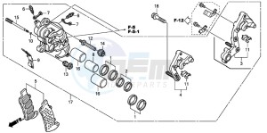 ST1300A drawing R. FRONT BRAKE CALIPER