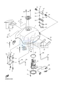 XJ6N ABS 600 XJ6-N (NAKED, ABS) (36B6) drawing FUEL TANK