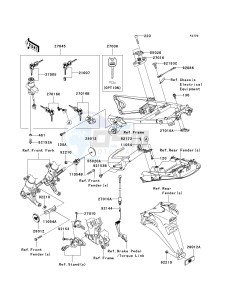 ZX 1400 A [NINJA ZX-14] (A6F-A7FA) A7FA drawing IGNITION SWITCH_LOCKS_REFLECTORS