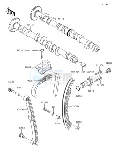 JET SKI ULTRA 310X JT1500LGF EU drawing Camshaft(s)/Tensioner