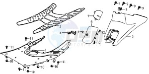 JET EURO X 50 E2 drawing COWLING / FOOTREST / FLOOR MAT