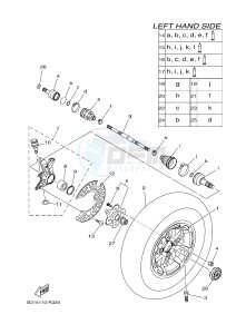 YFM700FWAD YFM70GPLG GRIZZLY 700 EPS LIMITED EDITION (B315) drawing FRONT WHEEL