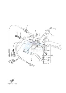 YFM450FWAD YFM45FGPB GRIZZLY 450 EPS (1CTC 1CTD 1CTE) drawing HANDLE SWITCH & LEVER