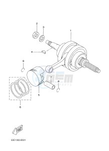 YP125RA (ABS) X-MAX 250 ABS (2DLB 2DLB 2DLB 2DLB) drawing CRANKSHAFT & PISTON