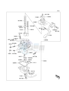 KSF 50 A [KFX50] (A1-A3) [KFX50] drawing CARBURETOR