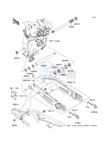 ZR 1000 B [Z1000 EUROPEAN] (B7F-B9F) B7F drawing SWINGARM