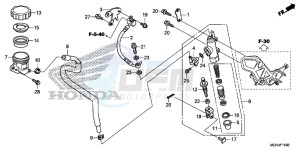 VFR1200X Europe Direct - (ED) drawing RR. BRAKE MASTER CYLINDER