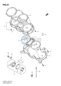 DL650 (E2) V-Strom drawing SPEEDOMETER (DL650AL1 E19)