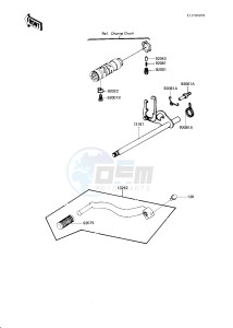 KZ 750 N [SPECTRE] (N1-N2) [SPECTRE] drawing GEAR CHANGE MECHANISM