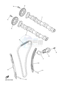 XJ6F 600 DIVERSION F (1CWV 1CWW) drawing CAMSHAFT & CHAIN