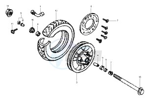 JOYRIDE - 150 cc drawing FRONT WHEEL