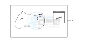 VFR800A9 France - (F / ABS CMF MME TWO) drawing INDOOR CYCLE COVER