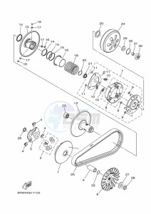 CZD300-A XMAX 300 TECH MAX (BY36) drawing CRANKCASE COVER 1