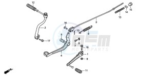 XR100R drawing PEDAL