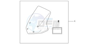 NC700SC drawing KIT WINDSCREEN