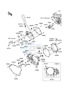 KX450F KX450D8F EU drawing Engine Cover(s)