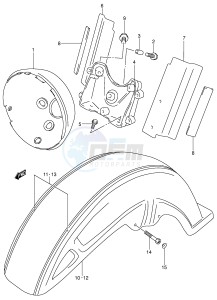 VL1500 (E2) drawing FRONT FENDER (MODEL K3 K4)