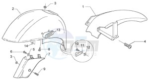 Granturismo 200 L U.S.A. drawing Front and rear mudguard