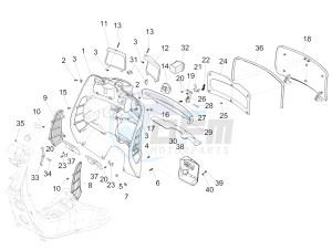 SUPER GTS 300 4T 4V IE ABS E3 (APAC) drawing Front glove-box - Knee-guard panel