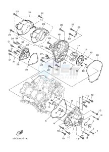 MT-09 TRACER MT09TRA TRACER 900 (2SCL) drawing CRANKCASE COVER 1