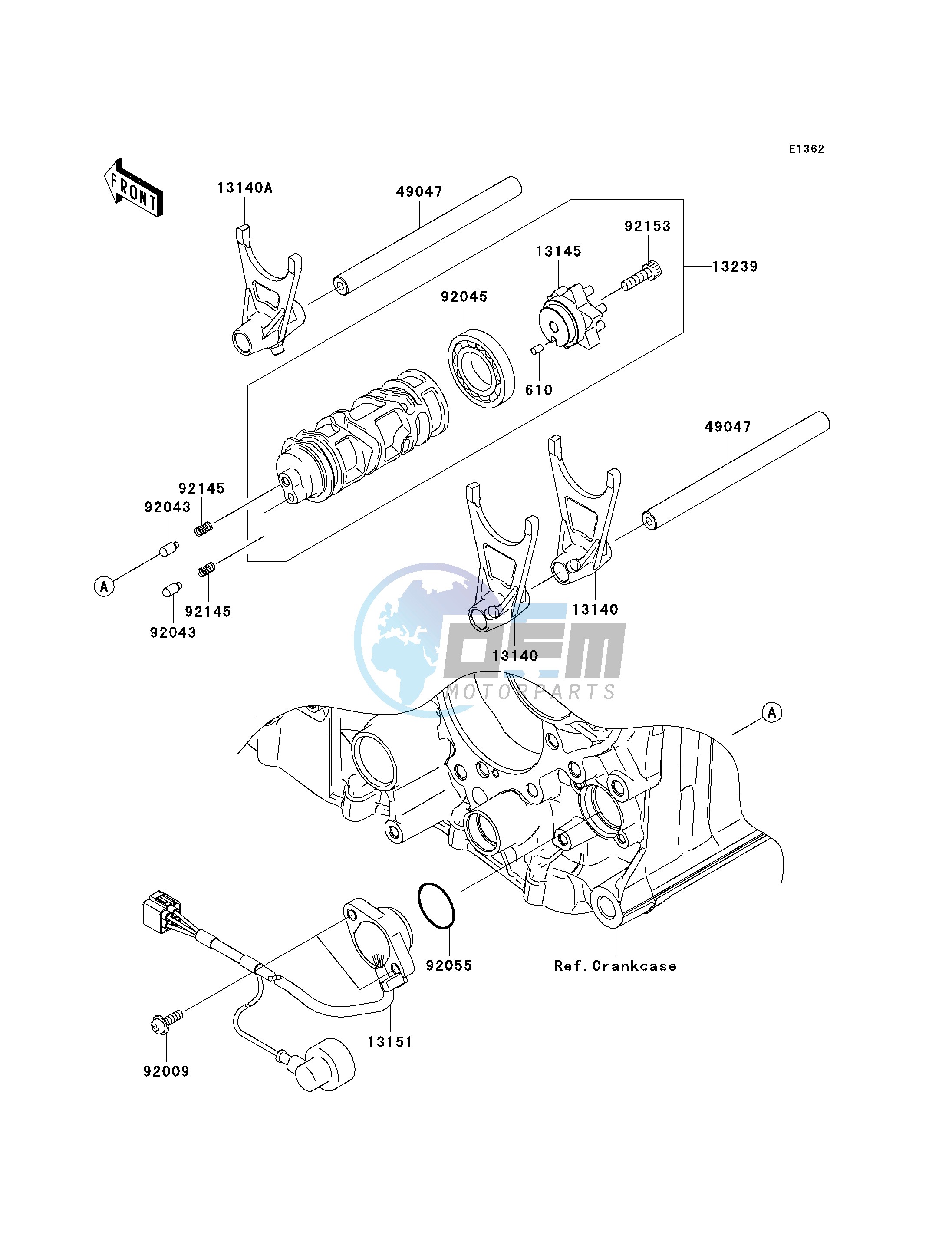 GEAR CHANGE DRUM_SHIFT FORK-- S- -