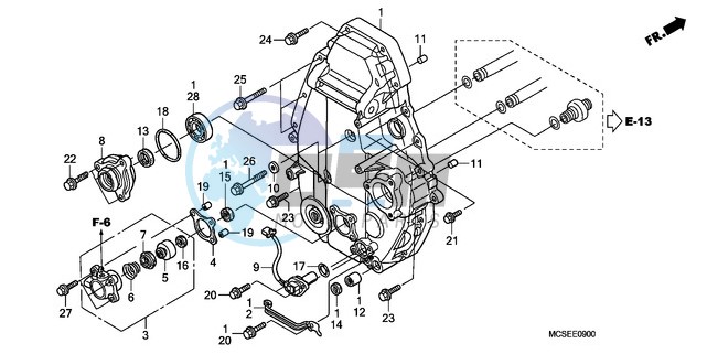 REAR CRANKCASE COVER