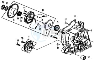 CROX 50 (AE05W6-NL) (L5-M1) drawing R CRANK CASE-OIL PUMP ASSY